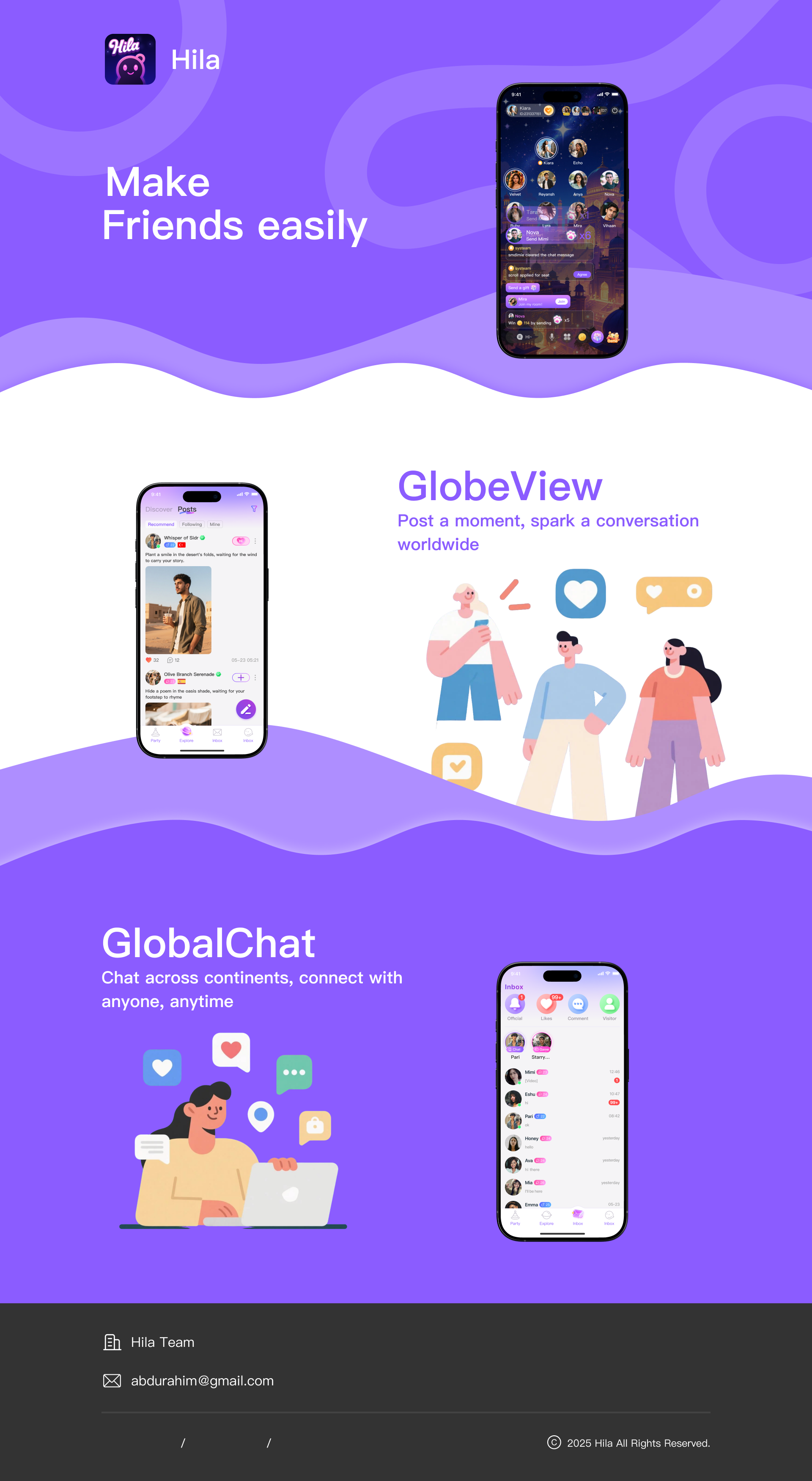 Hila App Landing Page